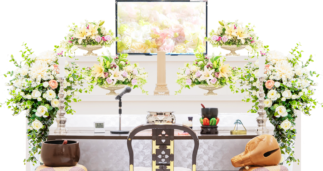 葬儀･家族葬のお葬式祭壇のイメージ